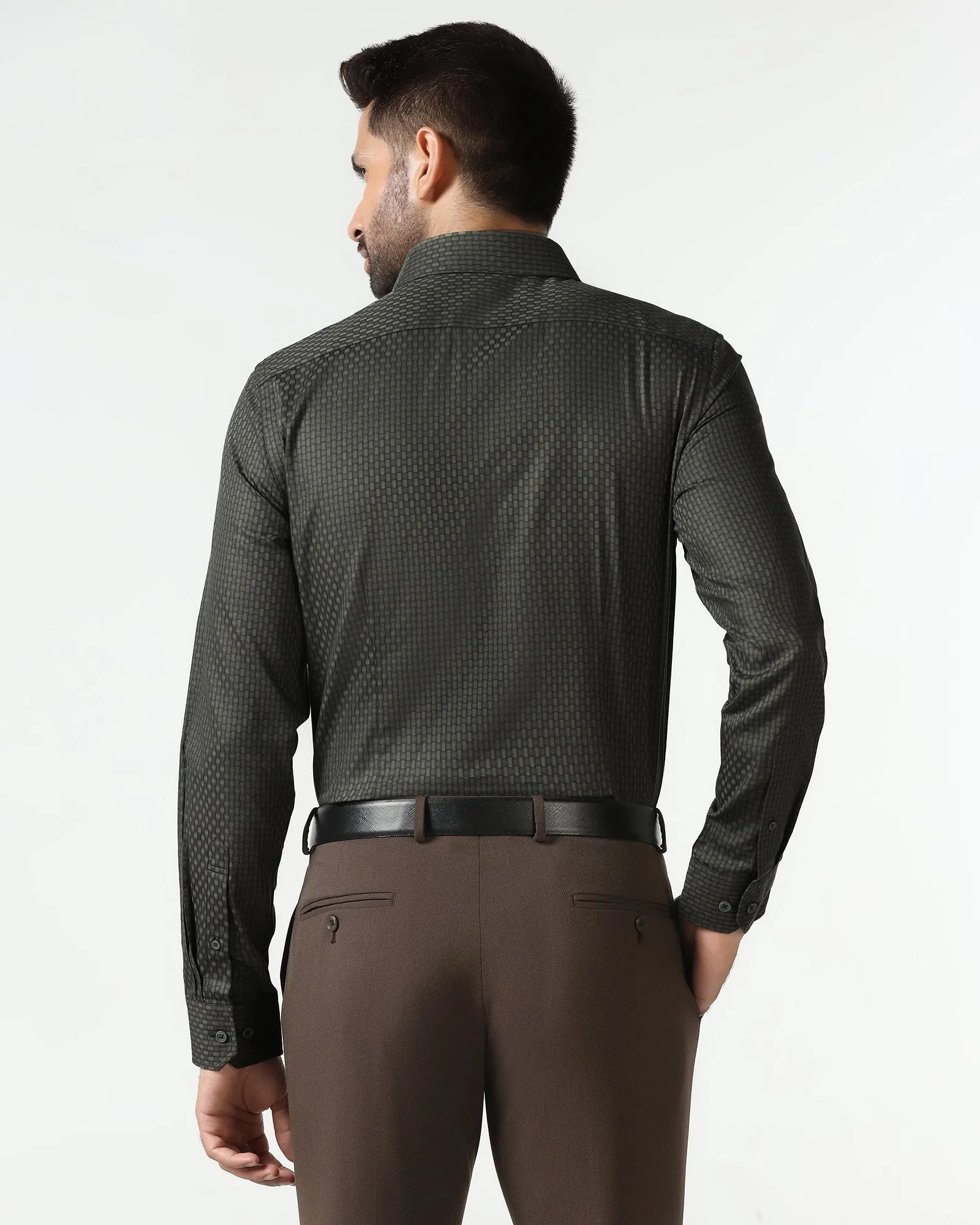 Timeless Piece Olive Textured Shirt - Roster