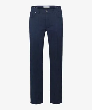 Wrinkle Resistant Finish Brax Chuck Two-Tone Flex Pant in Navy