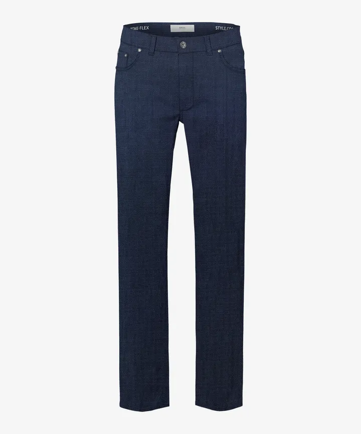 SoftTouchFinish Brax Chuck Two-Tone Flex Pant in Navy