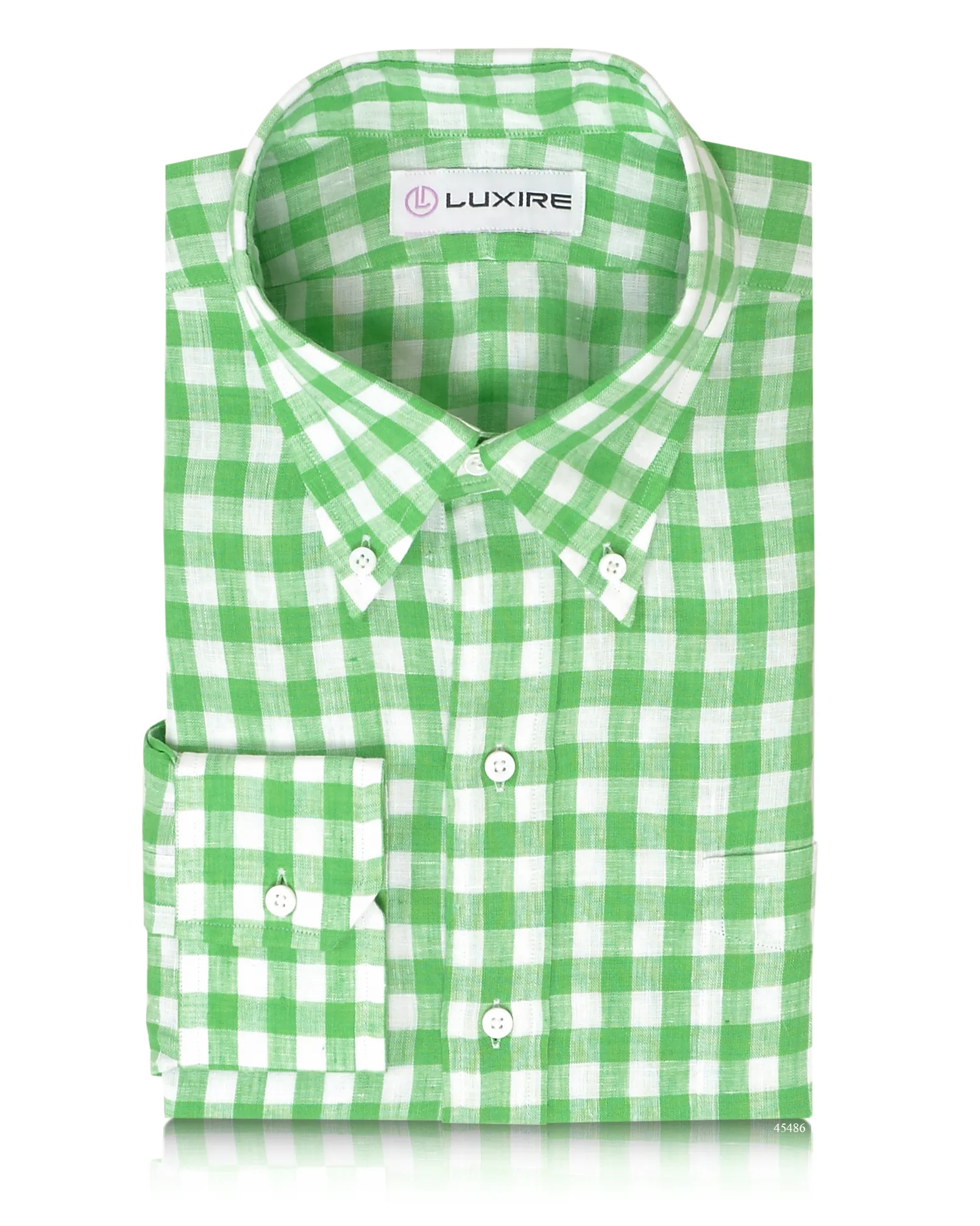Versatile Fashion Dance Flow Linen:Spring Green White Gingham
