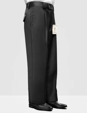 Versatile Layer CHARCOAL WIDE LEG DRESS PANTS