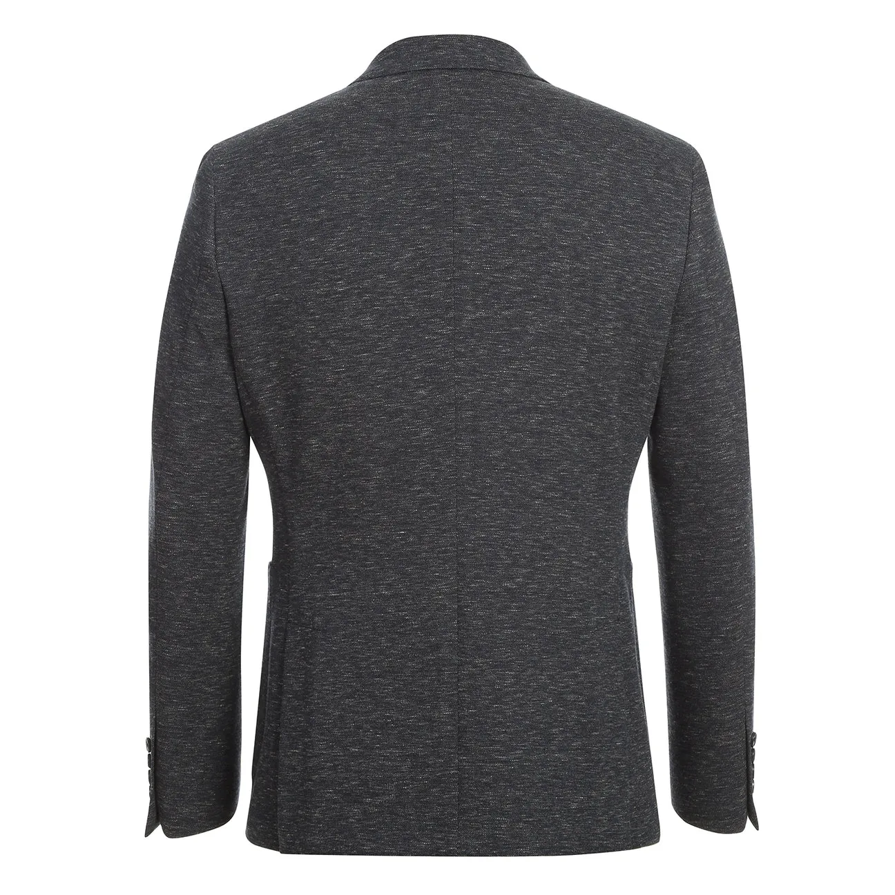 Smooth Zipper Track Pellagio Men's Half Canvas Blazer Gray Blue PF24-1