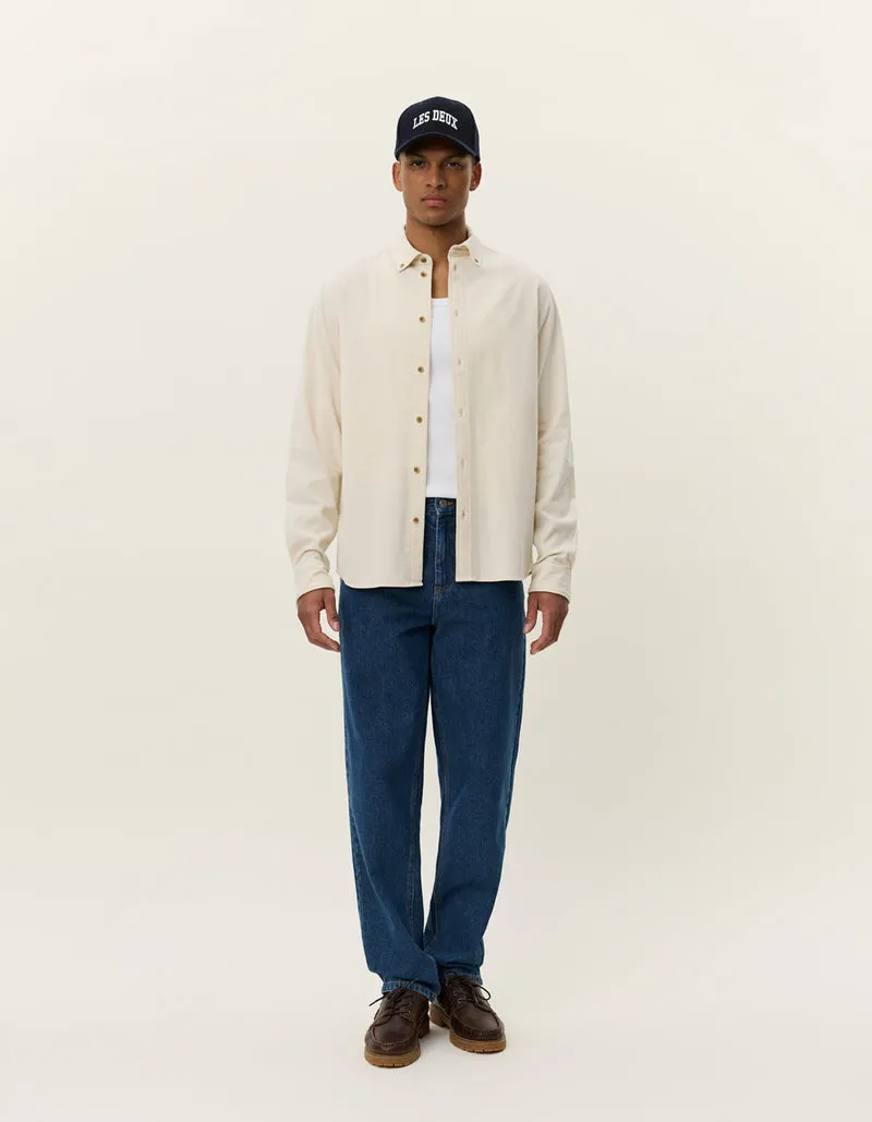 Konrad Pinwale Corduroy Shirt - Ivory FadeResistant Dye Durable Reinforcements