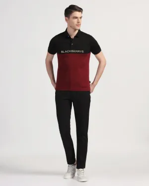 Cozy And Stylish Sophisticated Look Slim Comfort B-95 Casual Black Solid Khakis - Dab