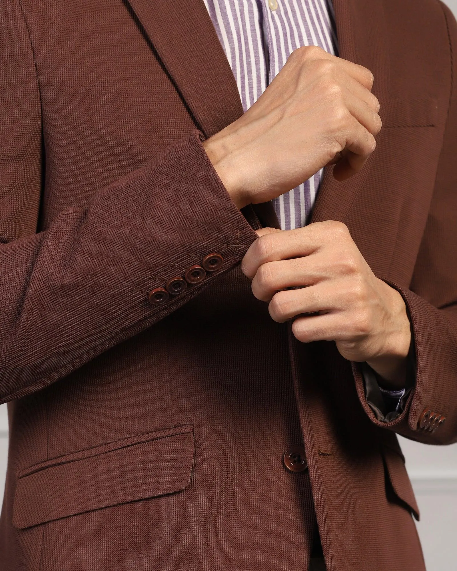 Luxe Formal Rust Textured Blazer - Cannes Multi Purpose Layer