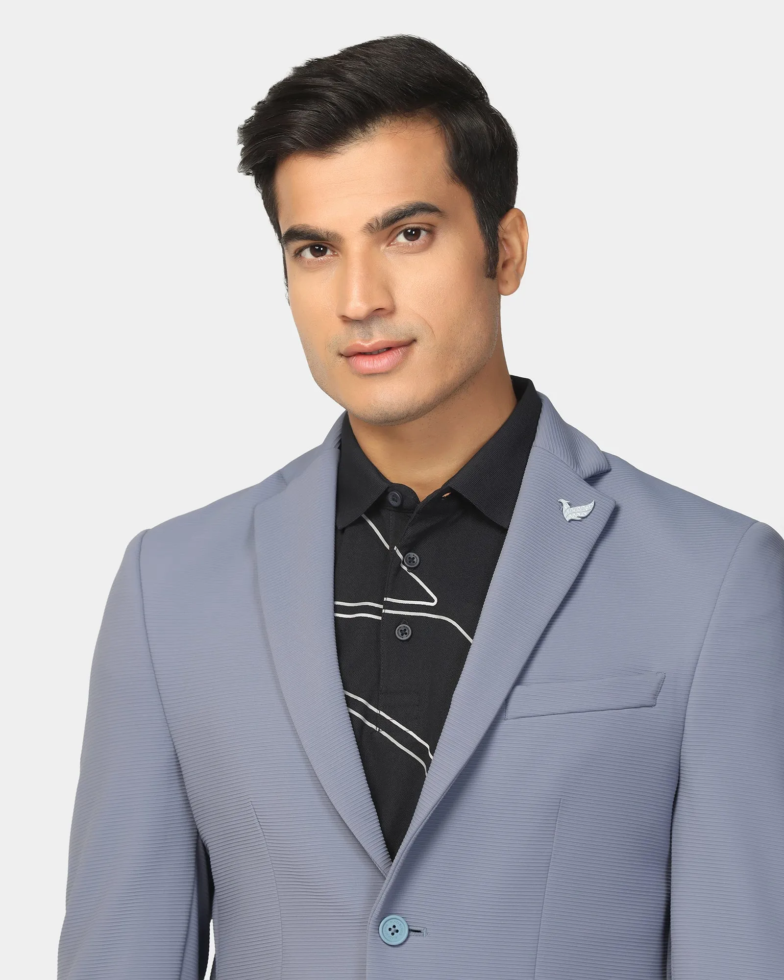 Everyday Active Style TechPro Formal Blue Stripe Blazer - Kuma