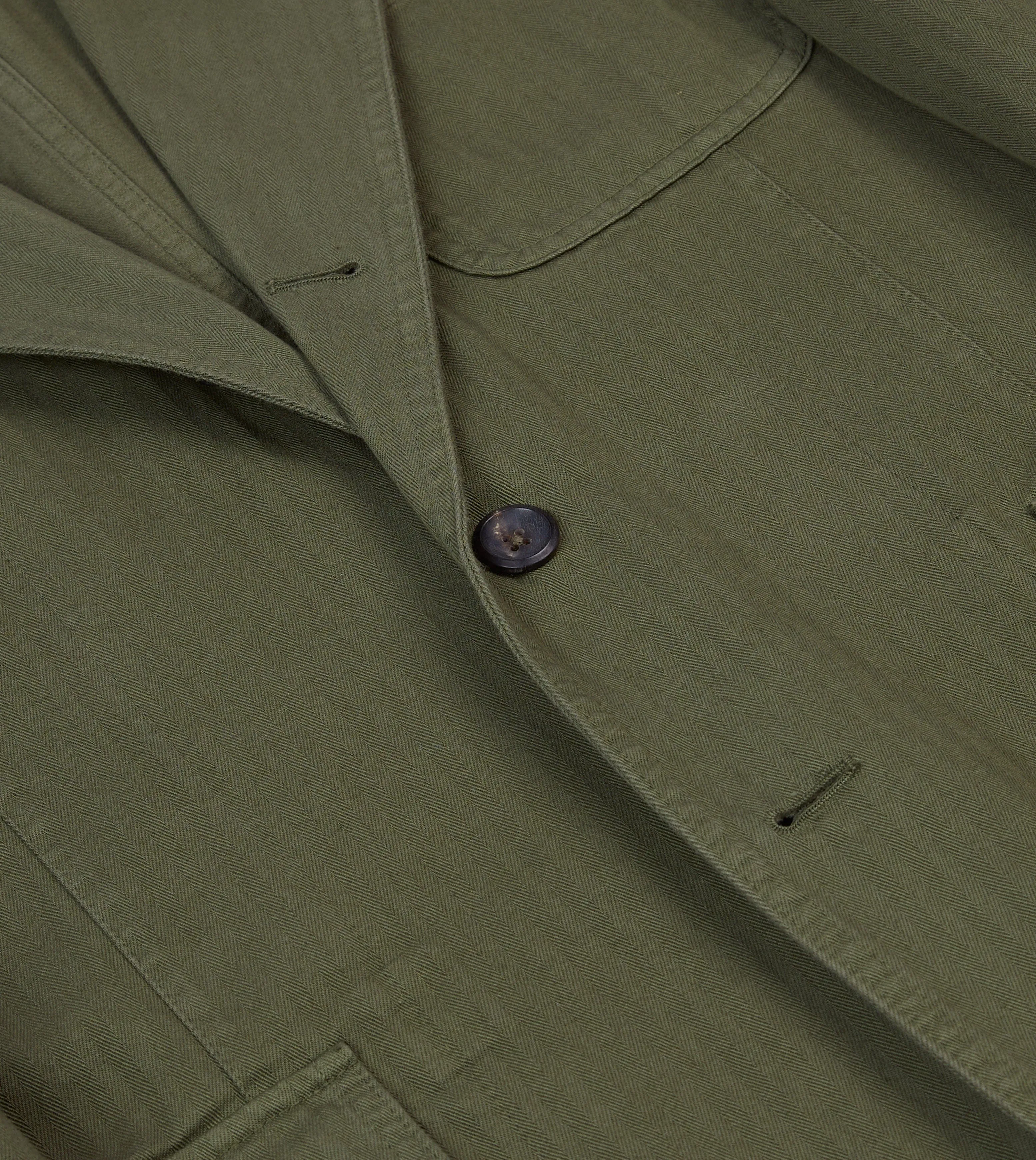 WaterRepellentExterior Olive Herringbone Cotton Games Blazer Mk. I