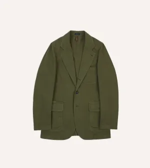 Olive Herringbone Cotton Games Blazer Mk. I WaterResistantCoating