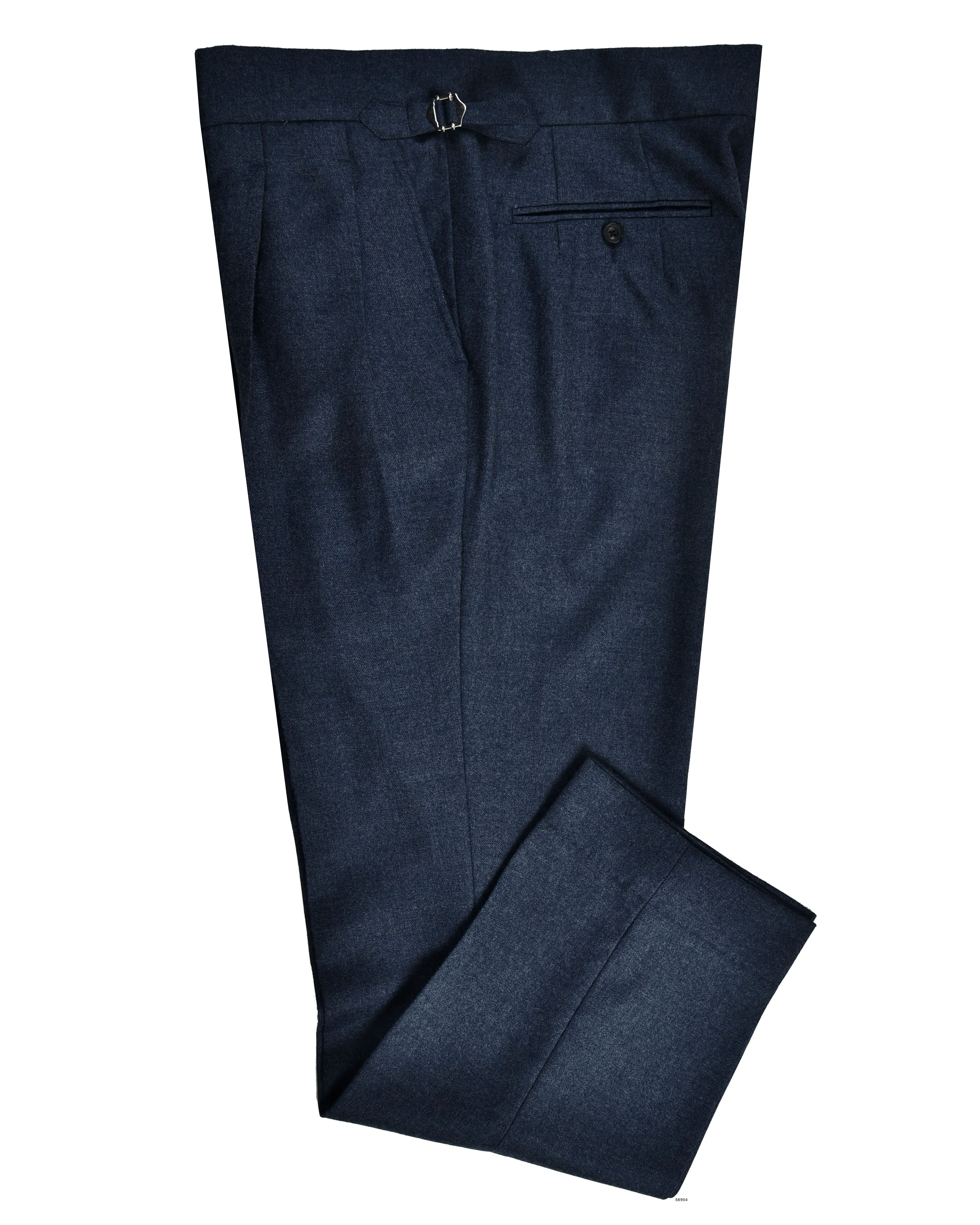 Dugdale Navy Blue Wool Flannel Dress Pant Quick Dry Wear