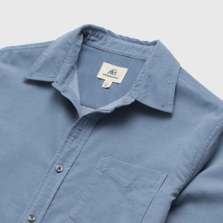 SeamlessPockets Hike Fit Brian Corduroy Shirt - Country Blue