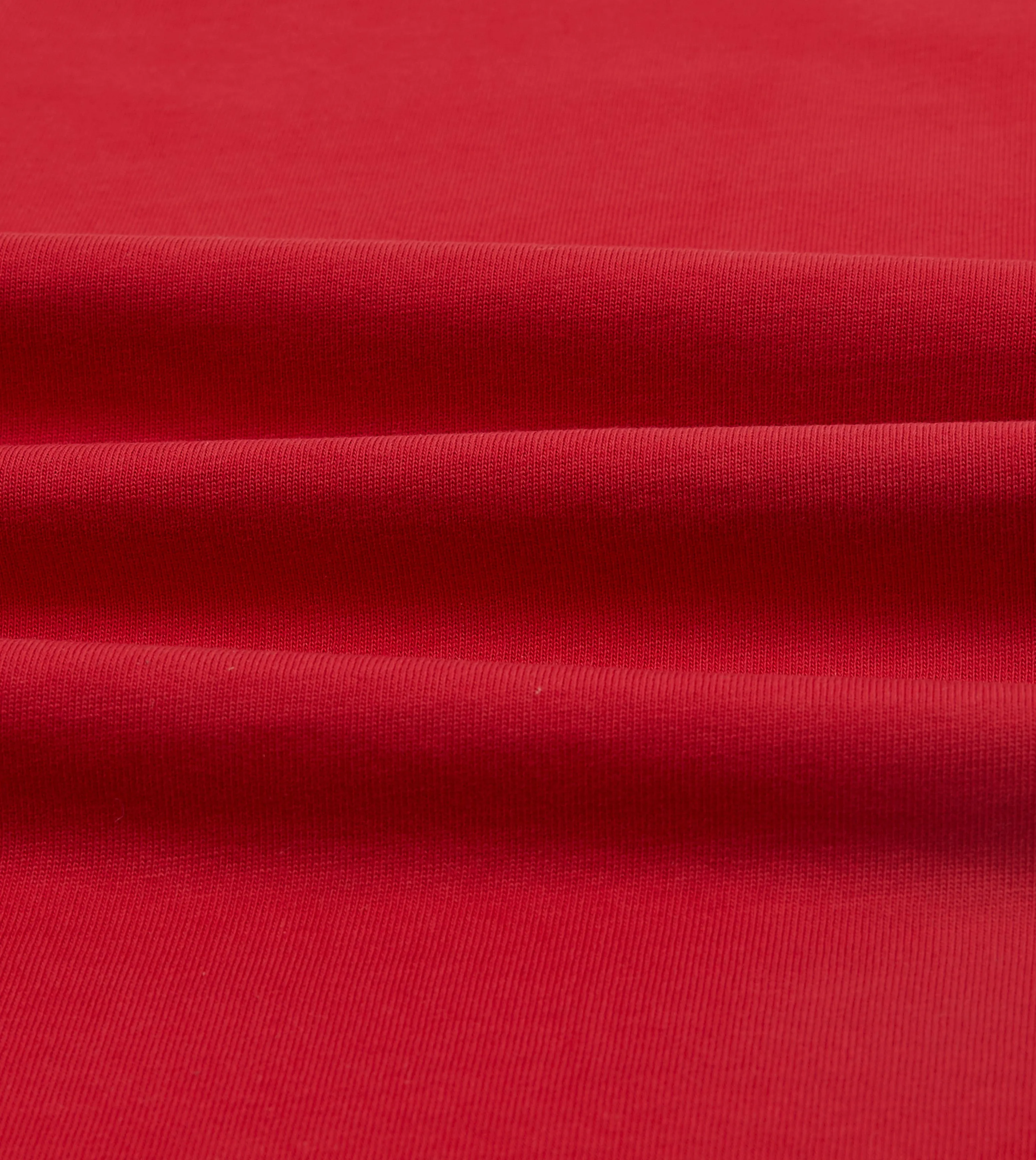 Red and Ecru Long Sleeve Raglan T-Shirt Breathable and Comfortable Soft and Lightweight