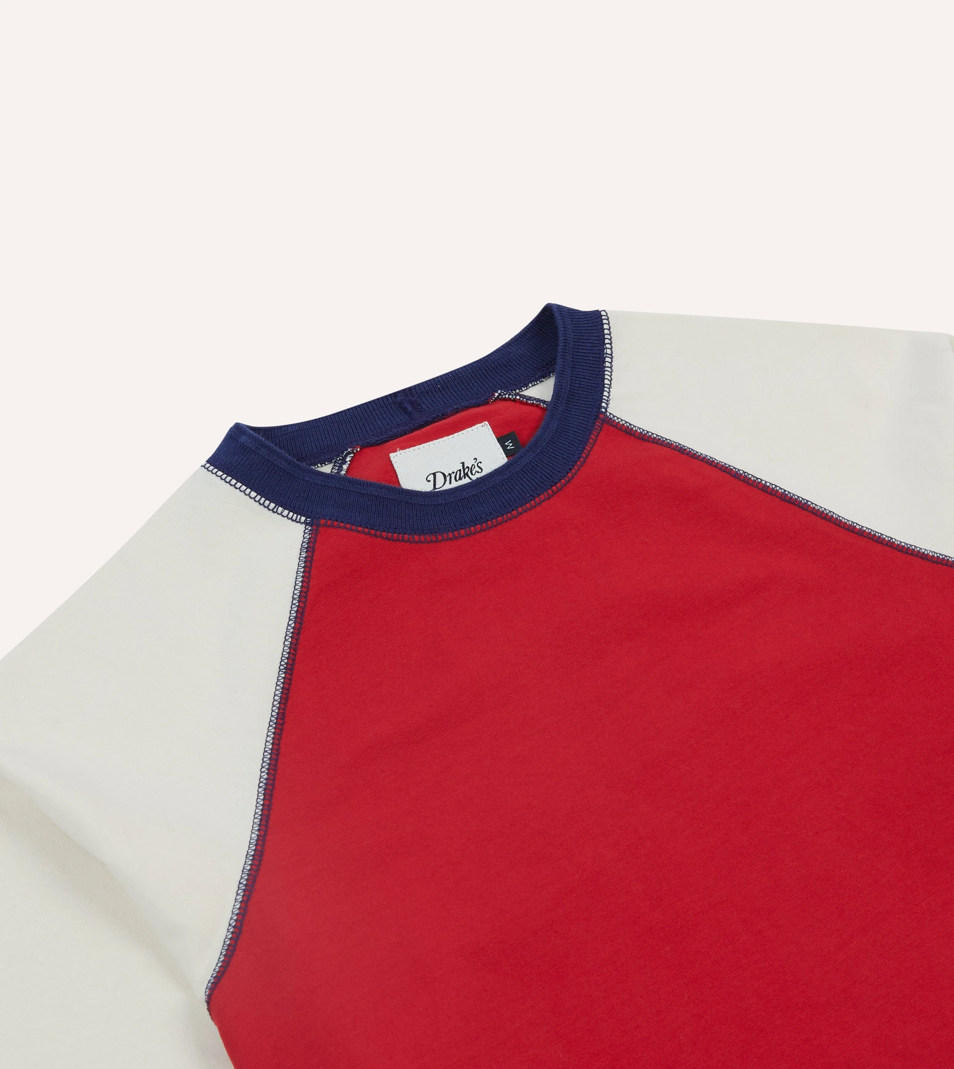 Breathable Layer Red and Ecru Long Sleeve Raglan T-Shirt