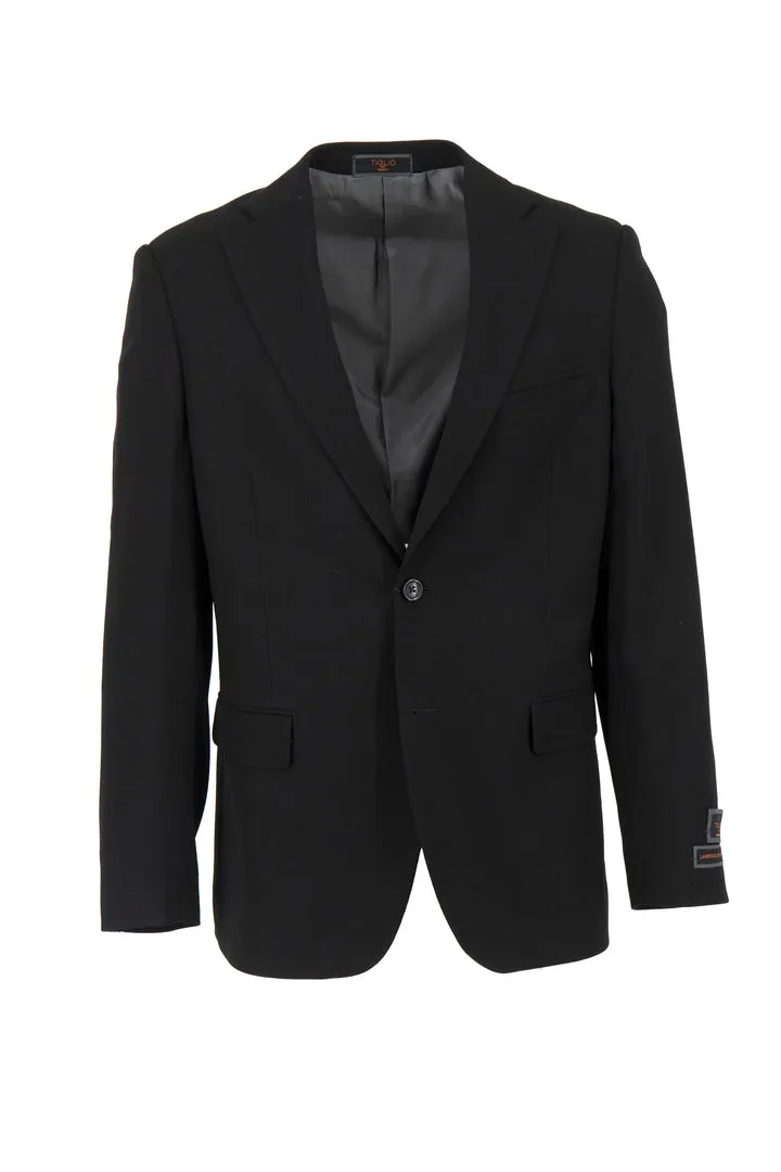 Eco Dye Process Flexible Joint Articulation Tiglio Luxe Black Hopsack Dolcetto Modern Fit, Pure Wool Jacket 10712/BLK