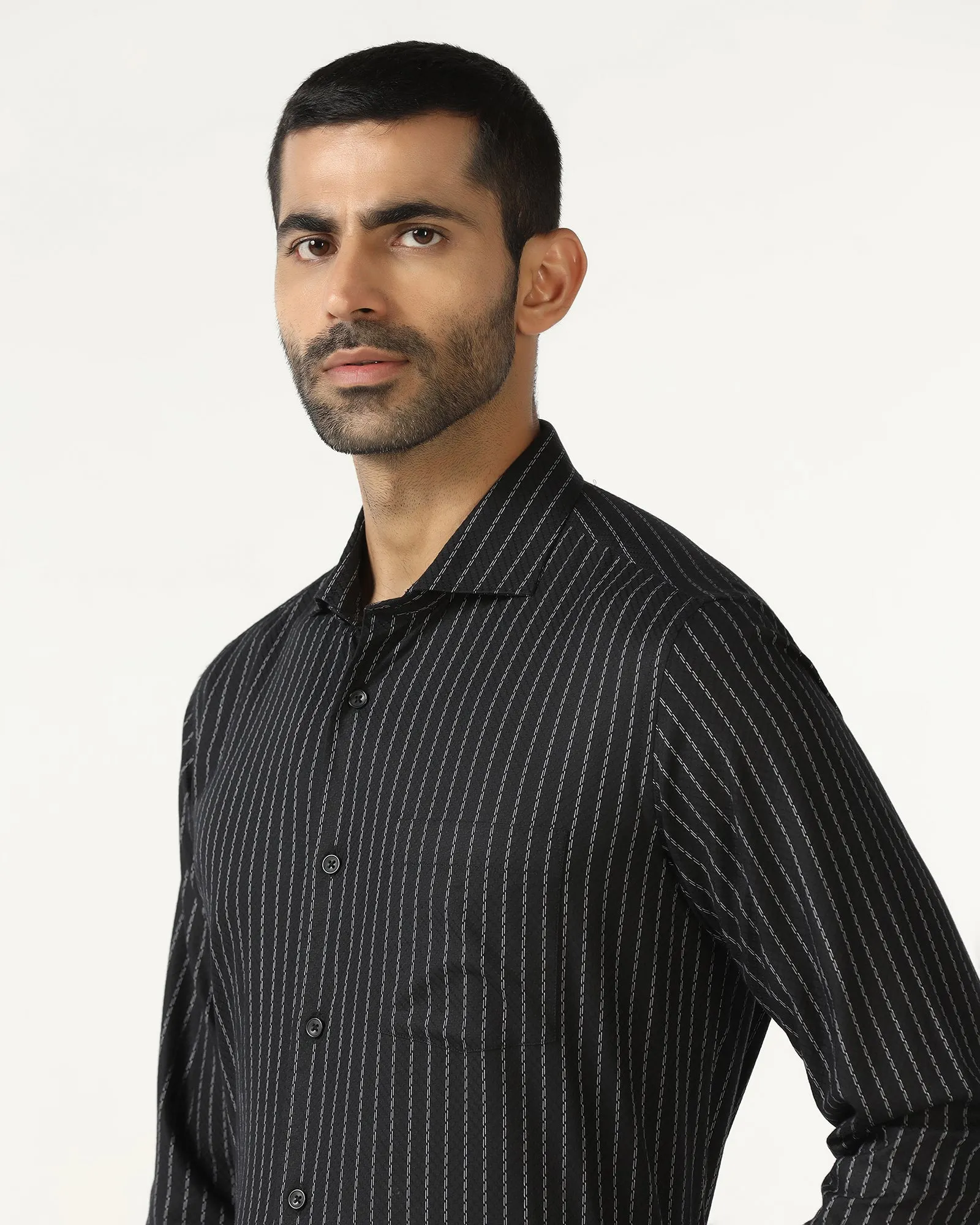 Moisture Wicking Layer Black Stripe Shirt - Rooter