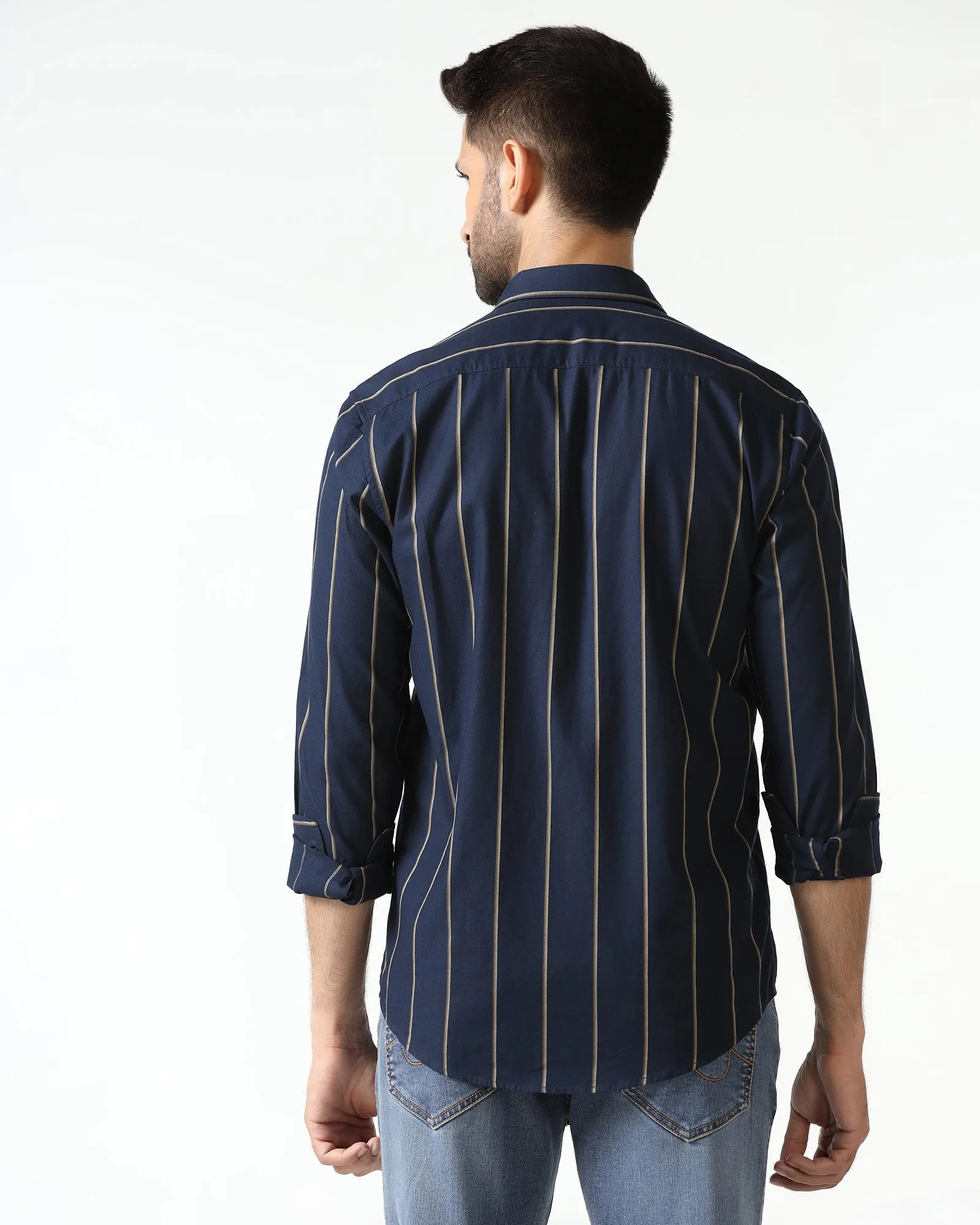 Navy Stripe Shirt - Huon Morning Comfort