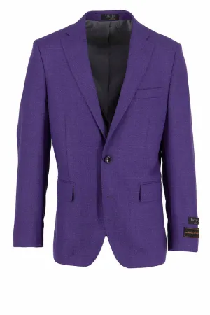 Lightweight Fabric Hypoallergenic Padding Tiglio Luxe Purple Dolcetto Modern Fit, Pure Wool Jacket TL2735