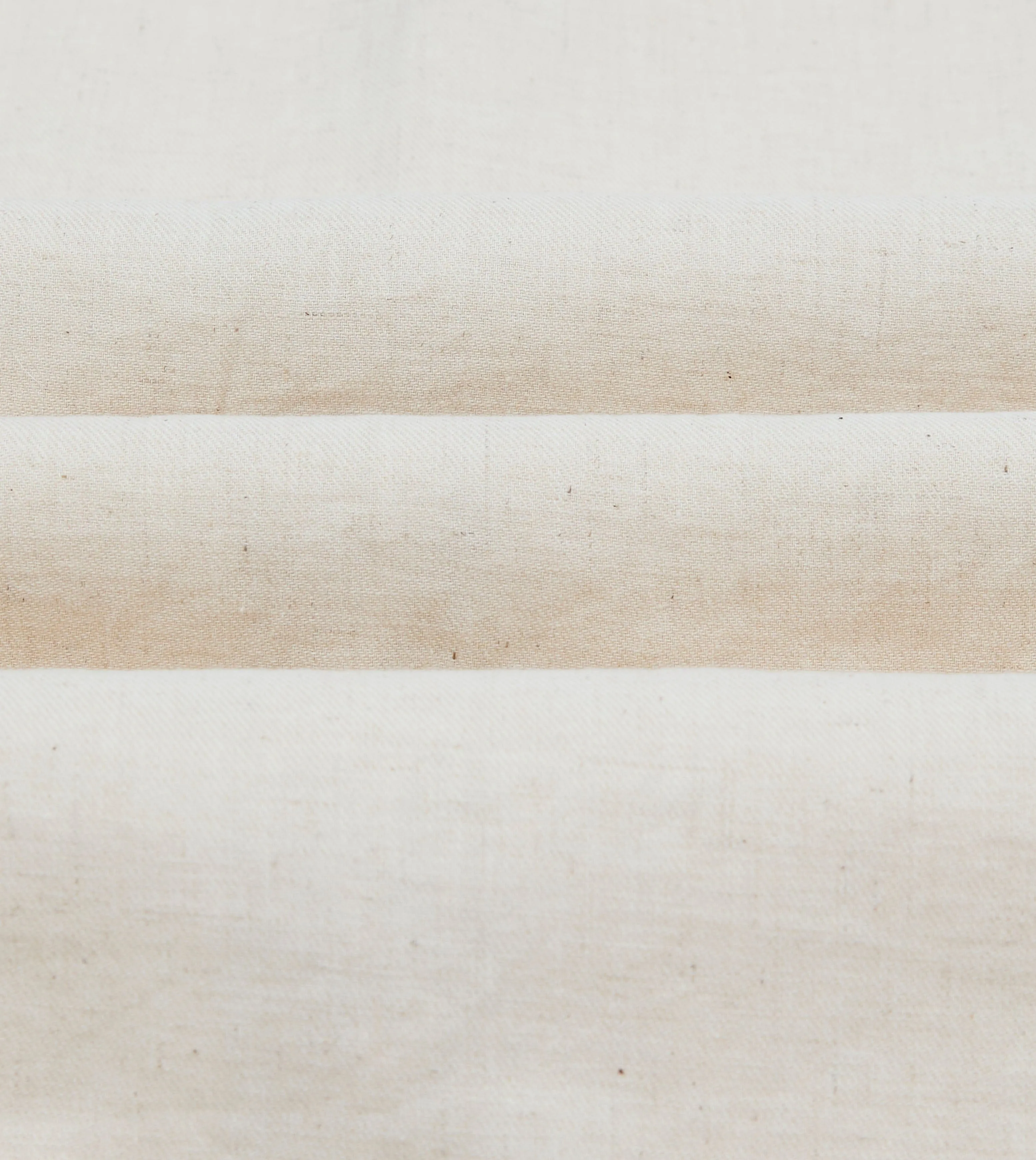 Double Needle Hemming Layered Collar Big Yank '1920' Ecru Cotton-Linen Twill Flyer Shirt