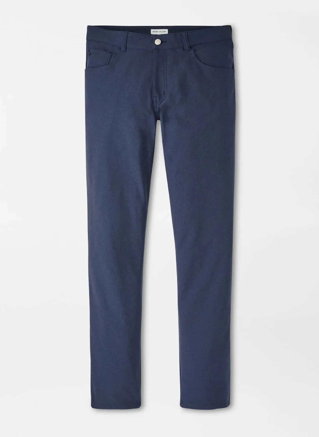 Neutral Fit Peter Millar Brevard Performance Flannel Five-Pocket Pant in Navy
