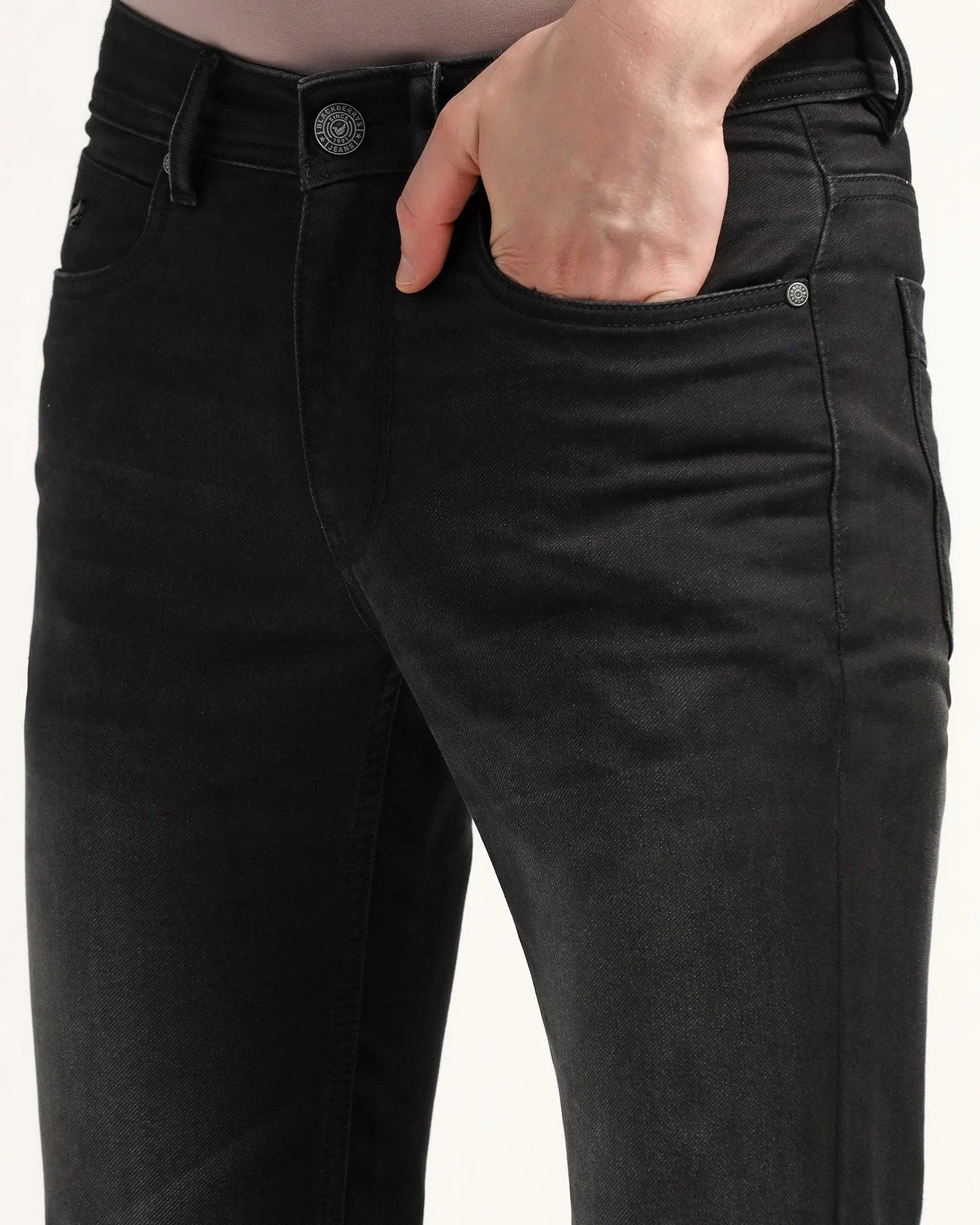 Winter Warmth Durable Effortless Look Ultrasoft Slim Comfort Buff Fit Black Jeans - Betsy