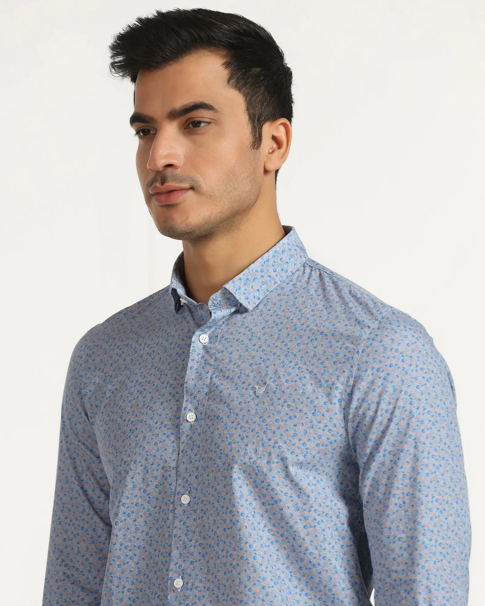 Comfortable fit Casual Purple Printed Shirt - Ritsu