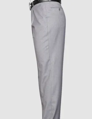 Quick-Dry Material GRAY REGULAR FIT PLEATED PANTS