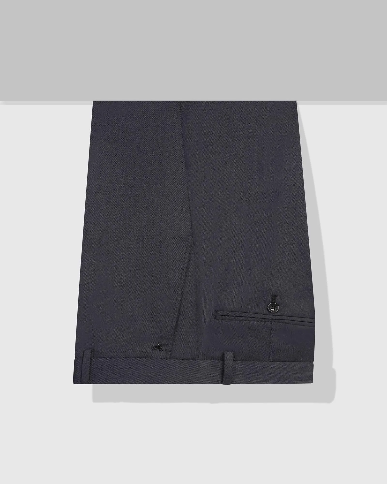 Slim Comfort B-95 Formal Charcoal Textured Trouser - Tesla No Frills Fit Chafe Free
