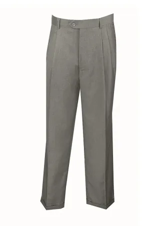 Wool Feel Regular Fit Dress Pants - Available in Grey and Burgundy Relaxed Comfort Look Double Stitched