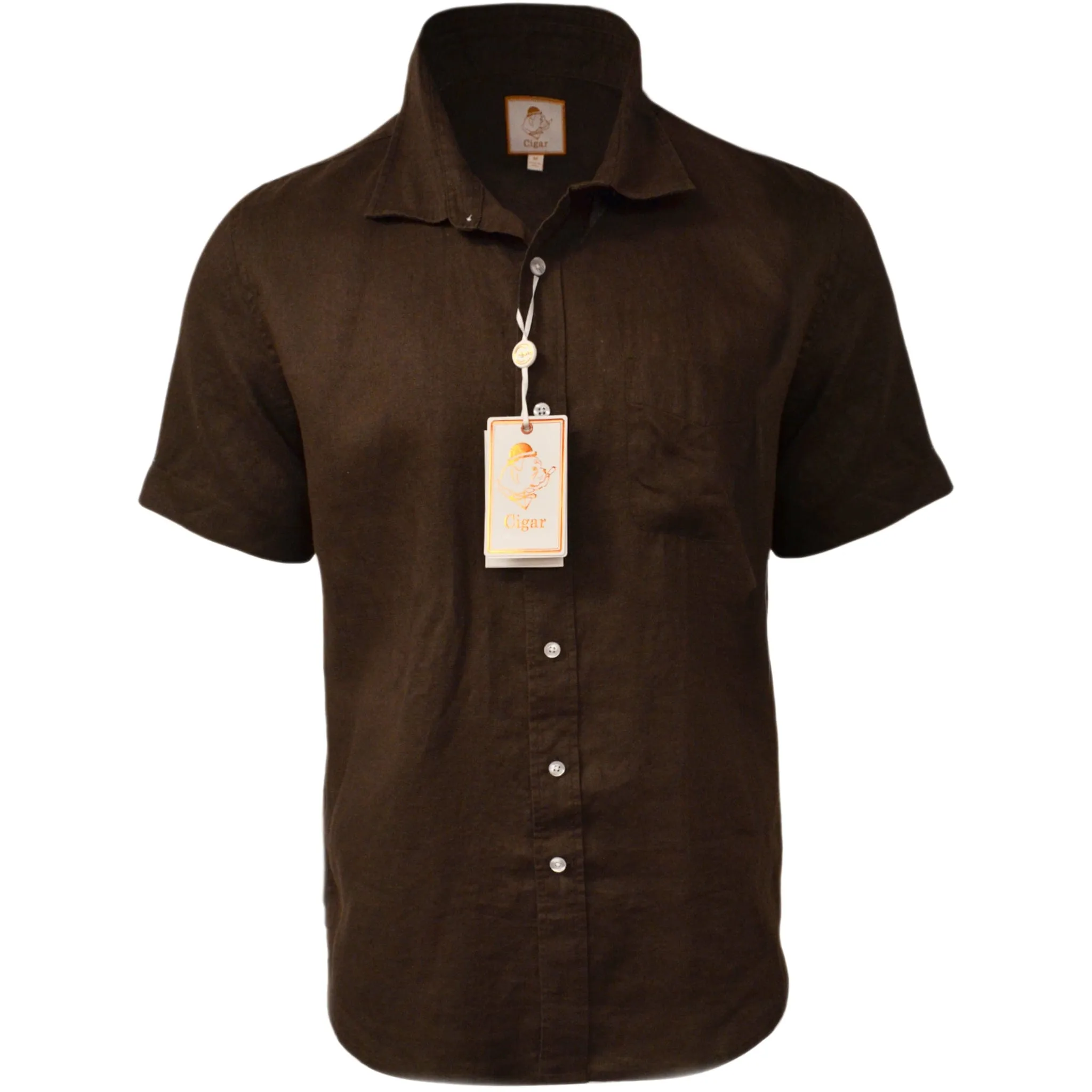 CGR LINEN SHIRT/Ln-195 Tailored Fit Glossy Texture