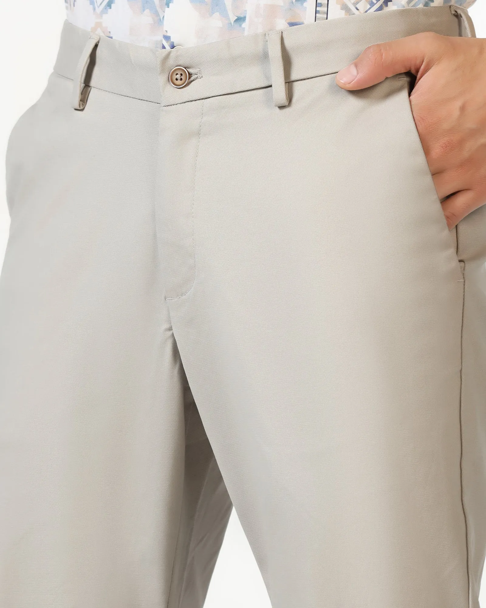 Performance Ready Anti Pilling Textile Beige Textured Khakis - Murray
