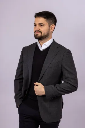 Cerruti Travel?Blazer | Charcoal Eco Friendly Recycled Material Anti Pilling Finish