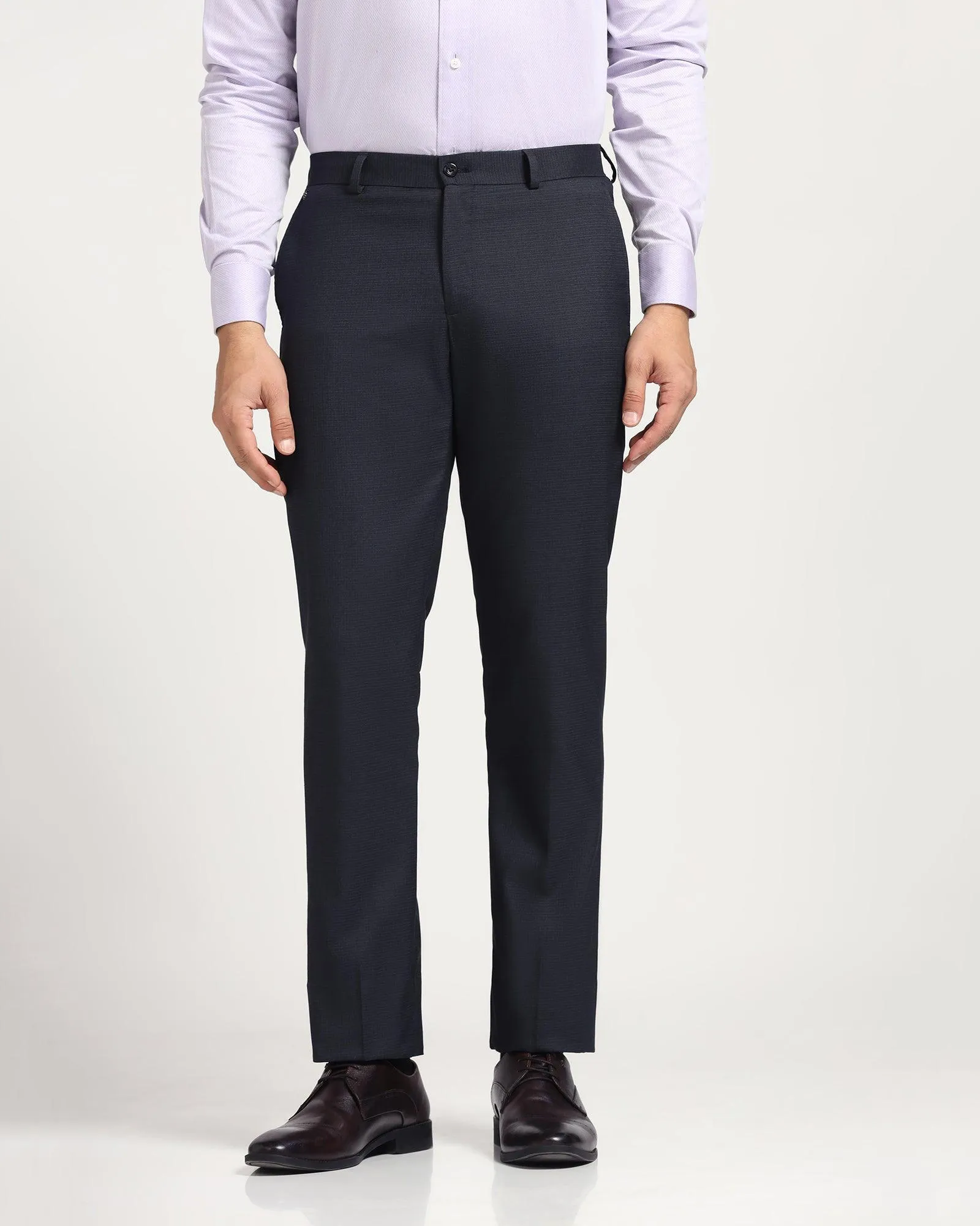Breathable mesh Slim Comfort B-95 Formal Navy Check Trouser - Versa