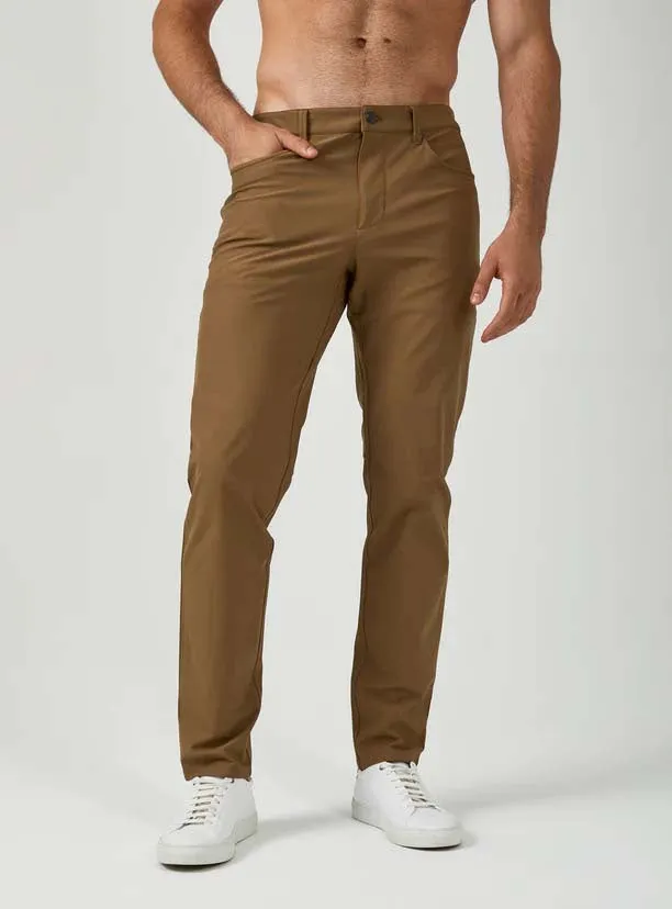 7 Diamonds Infinity 7-Pocket Pants in Tan FlexibleKneePanels