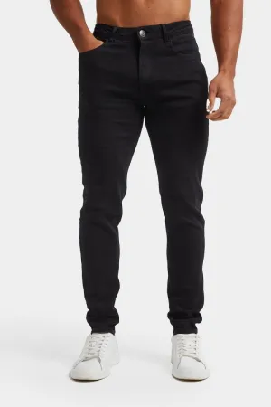 Party Look Earthy Athletic Fit Jeans in Black