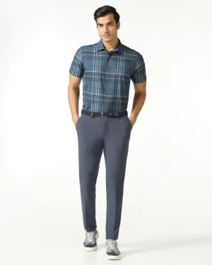 Blue Techpro Solid Trouser - Dean Easy Wear Classic Fit