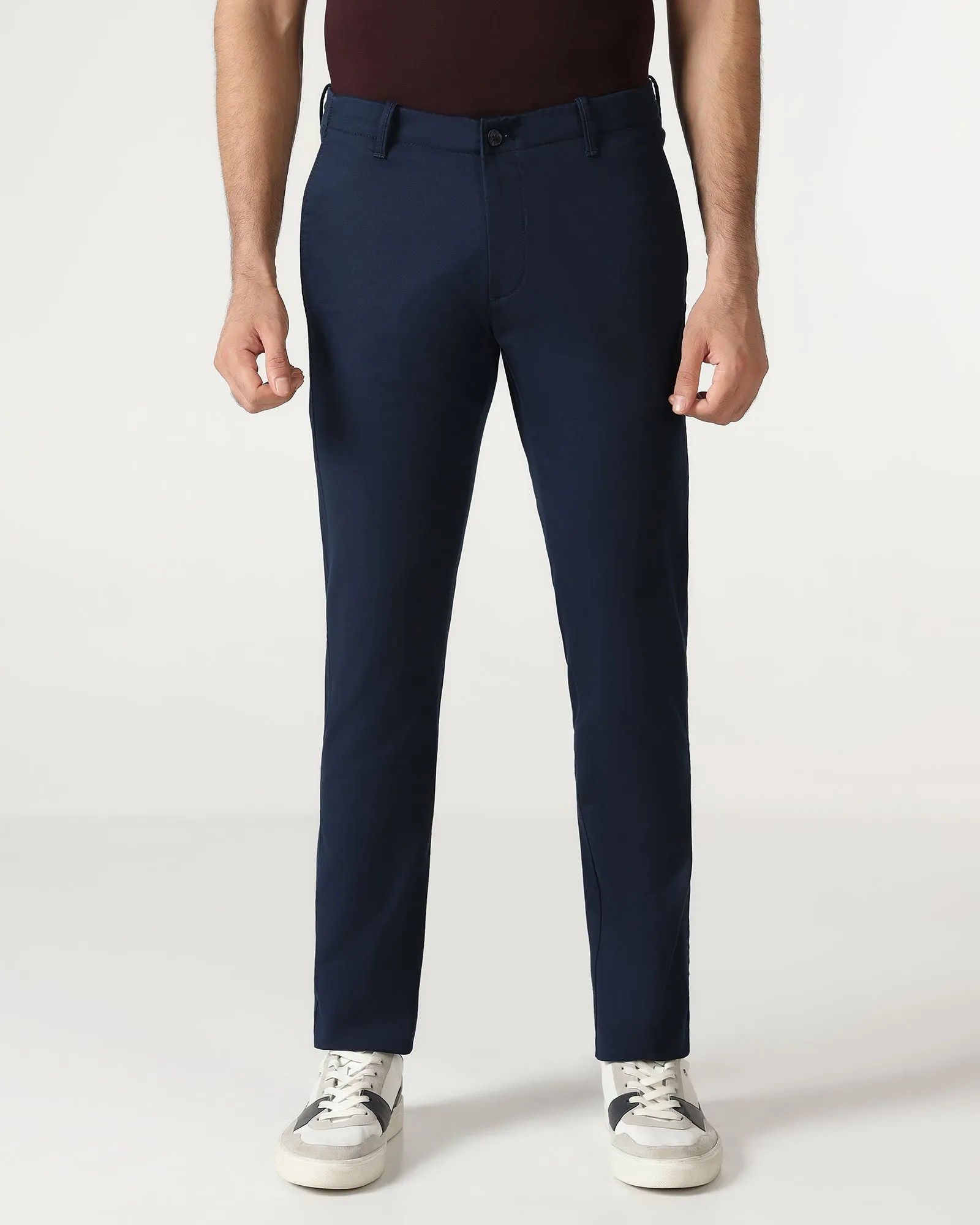 Teal Textured Khakis - Segi Cozy Design Adjustable drawstring