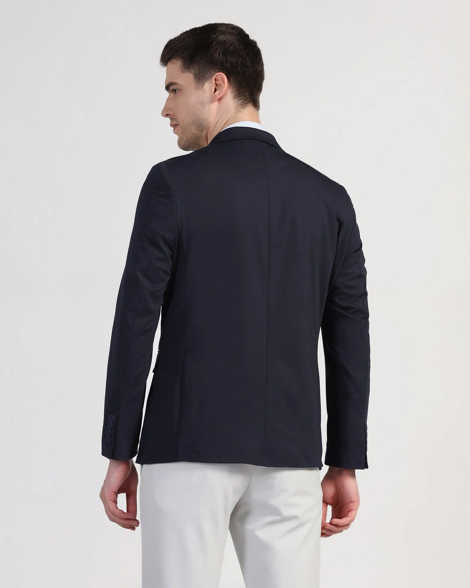 Double layer fabric TechPro Formal Navy Textured Blazer - Maspar