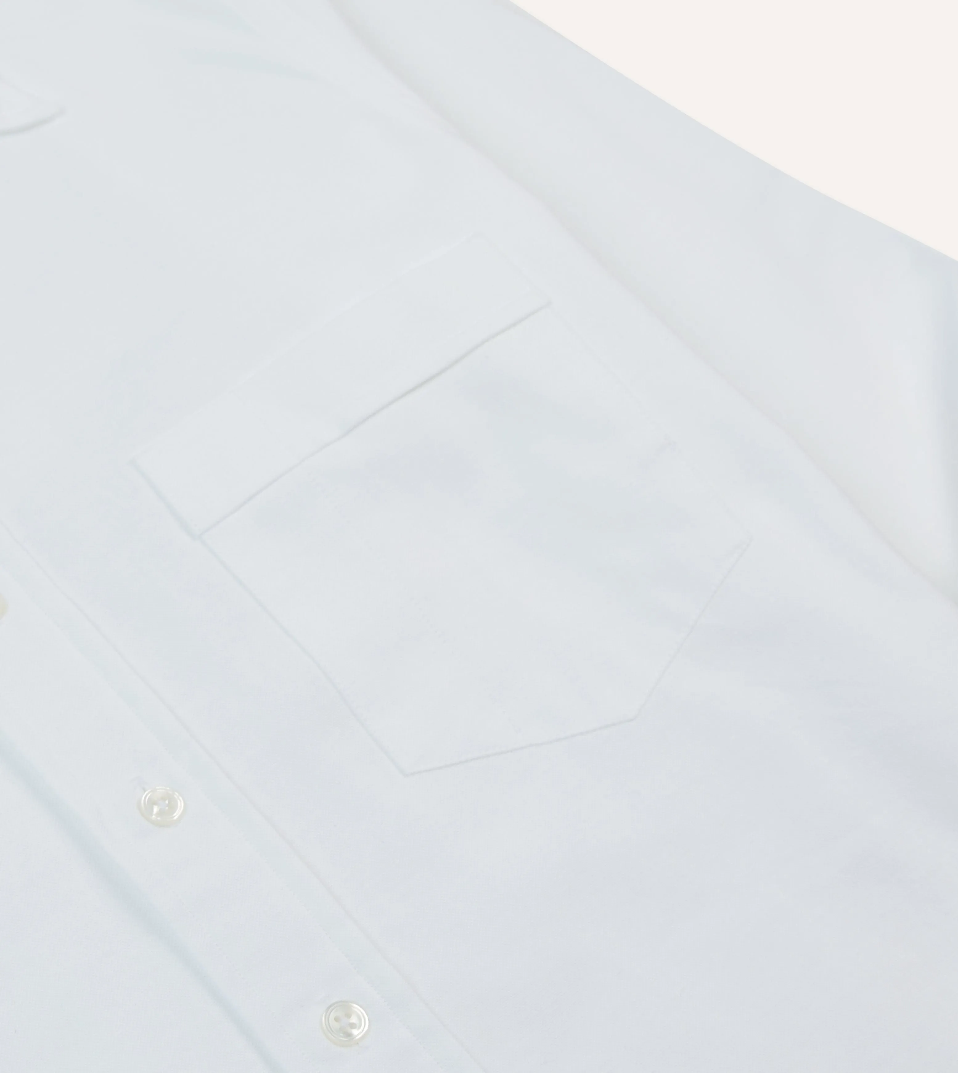 Easy Care Material White Cotton Oxford Cloth Long Point Collar Shirt