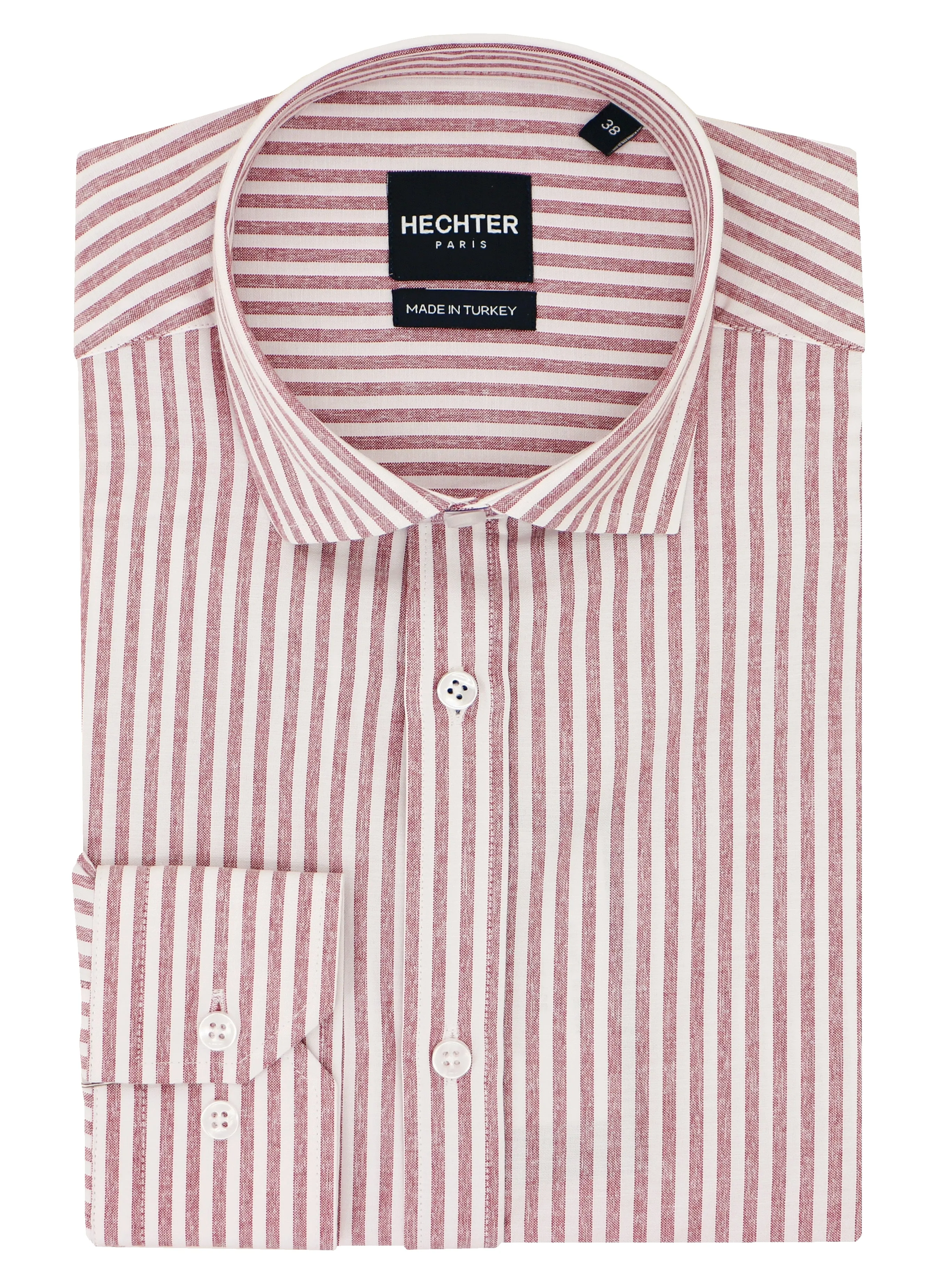 Jacque Business Red Striped Shirt Sustainable production