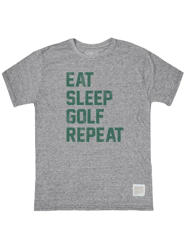Relaxed and Easy Eat Sleep Golf Repeat T-Shirt