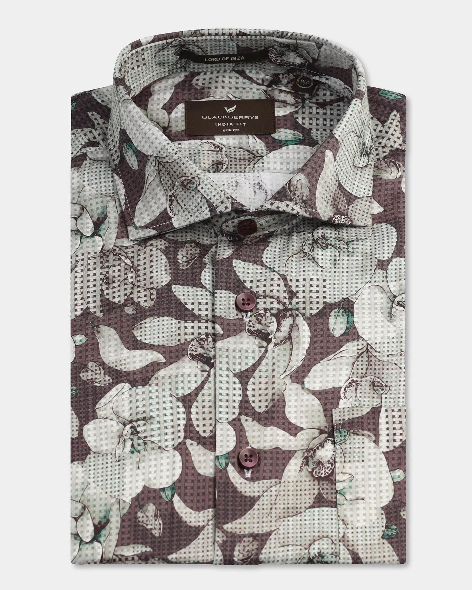 Loose style Purple Printed Shirt - Platon