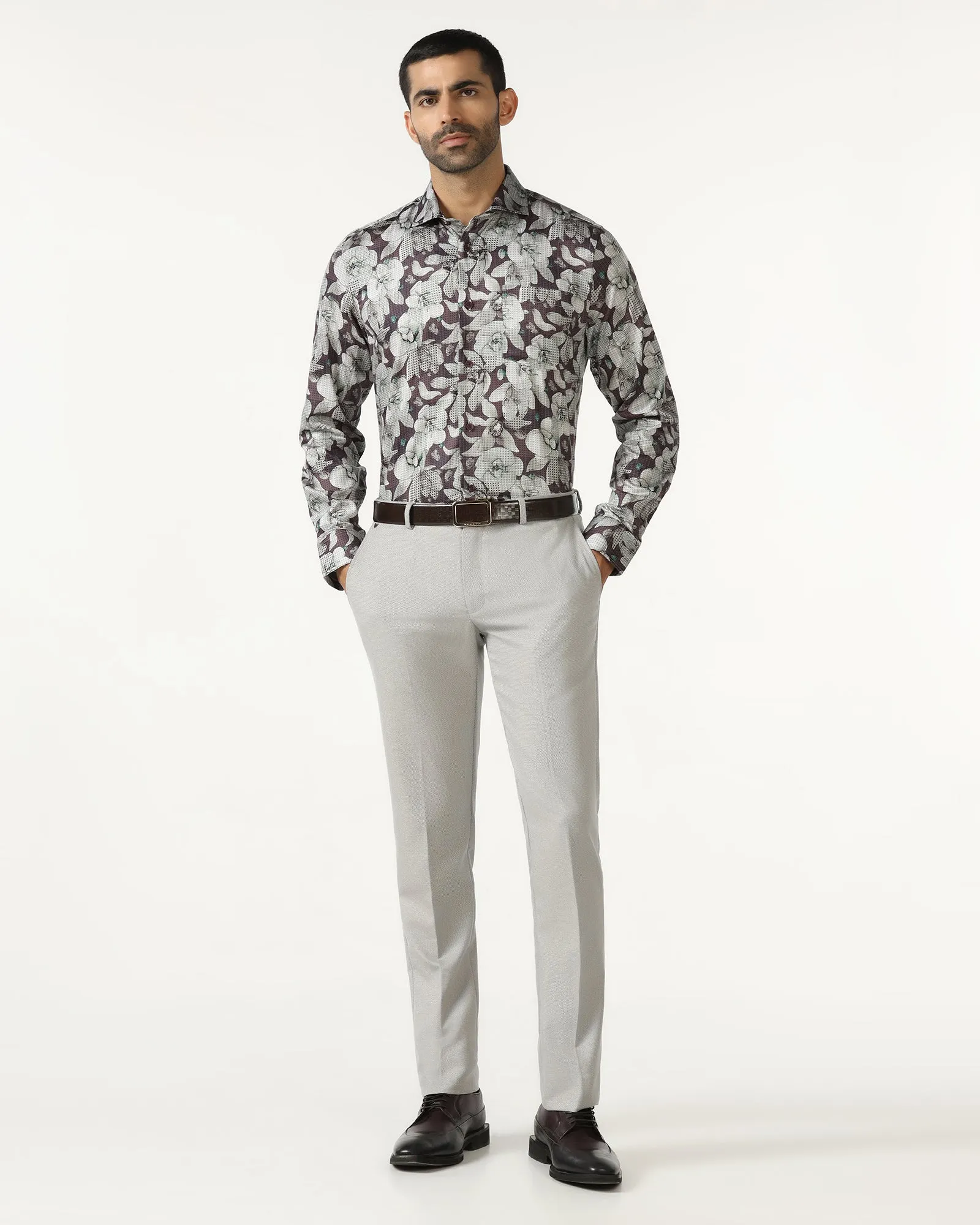 Purple Printed Shirt - Platon Printed design