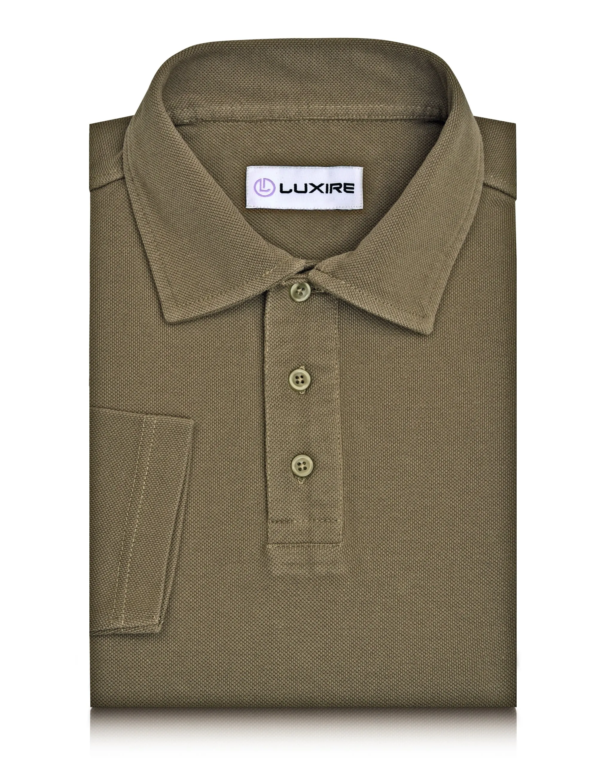 EZS Aria Olive Polo ComfortStretch Collar Essential Style