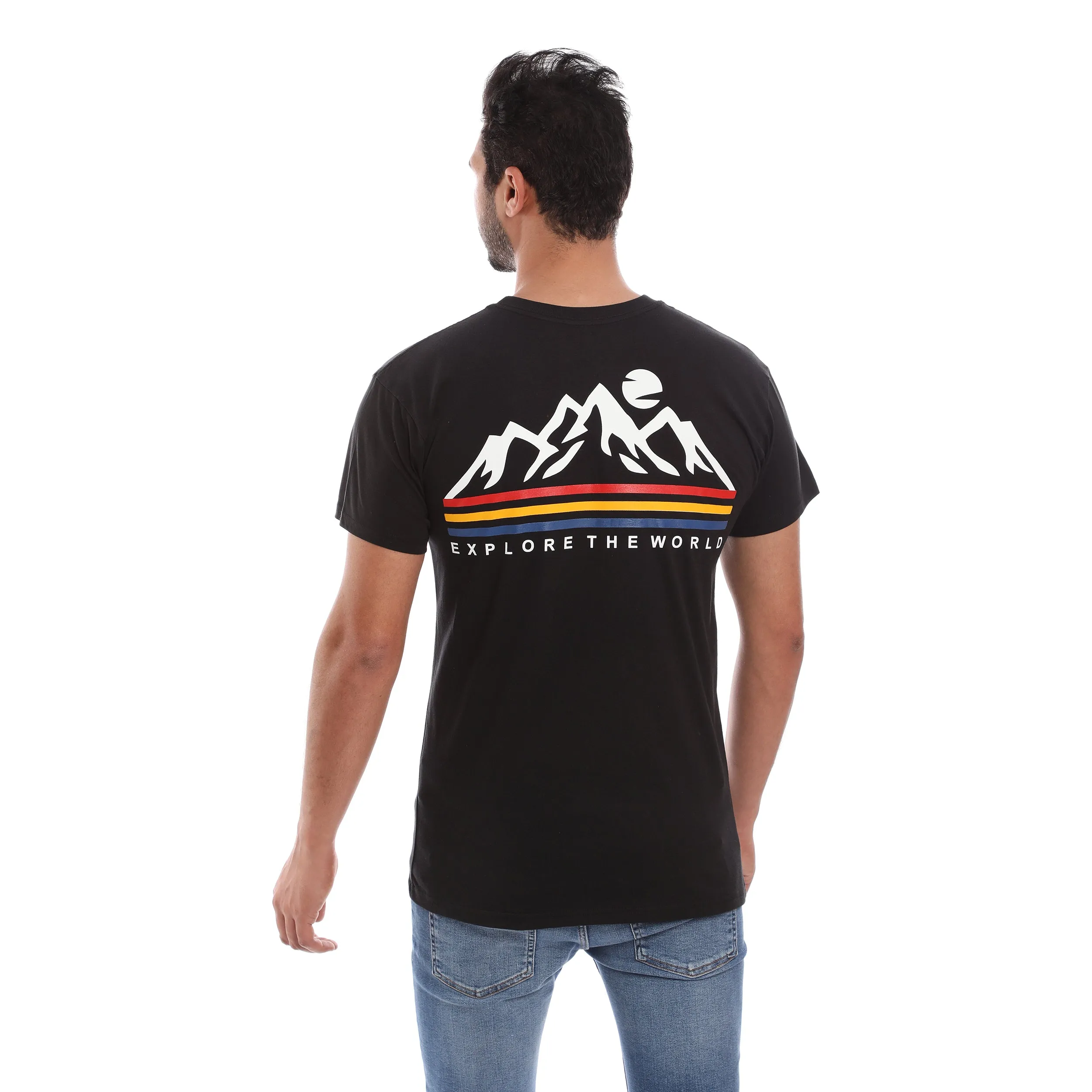 Ethically Sourced Material in demand EXPLORE COTTON RICH BLACK SHORT SLEEVE CREW NECK