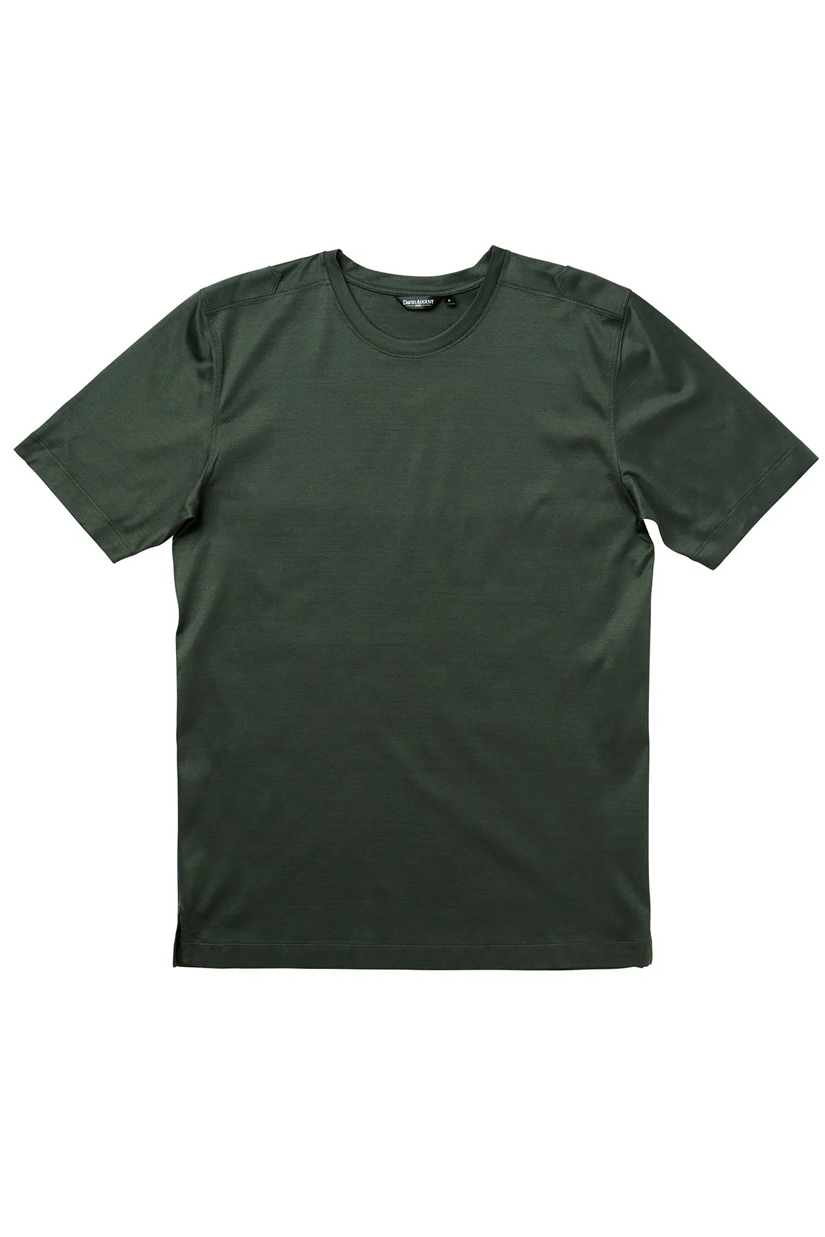 FrictionReducing Lining Reflective details David August Mercerized Cotton T-Shirt Crew Neck Olive