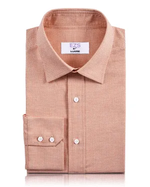 Modern Aesthetic EZS Orange Houndstooth Shirt