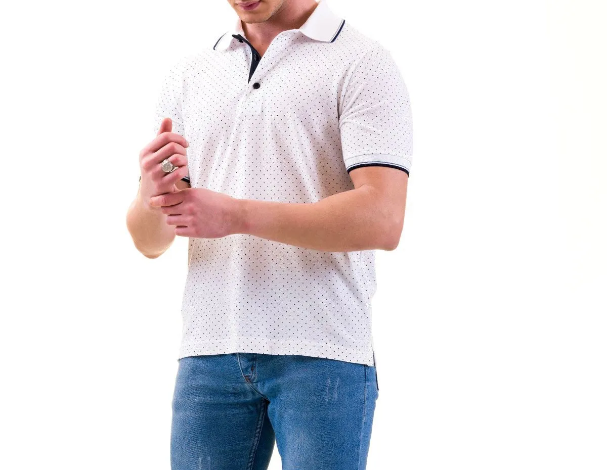 WHITE DOT POLO SHIRT Trendy Colors