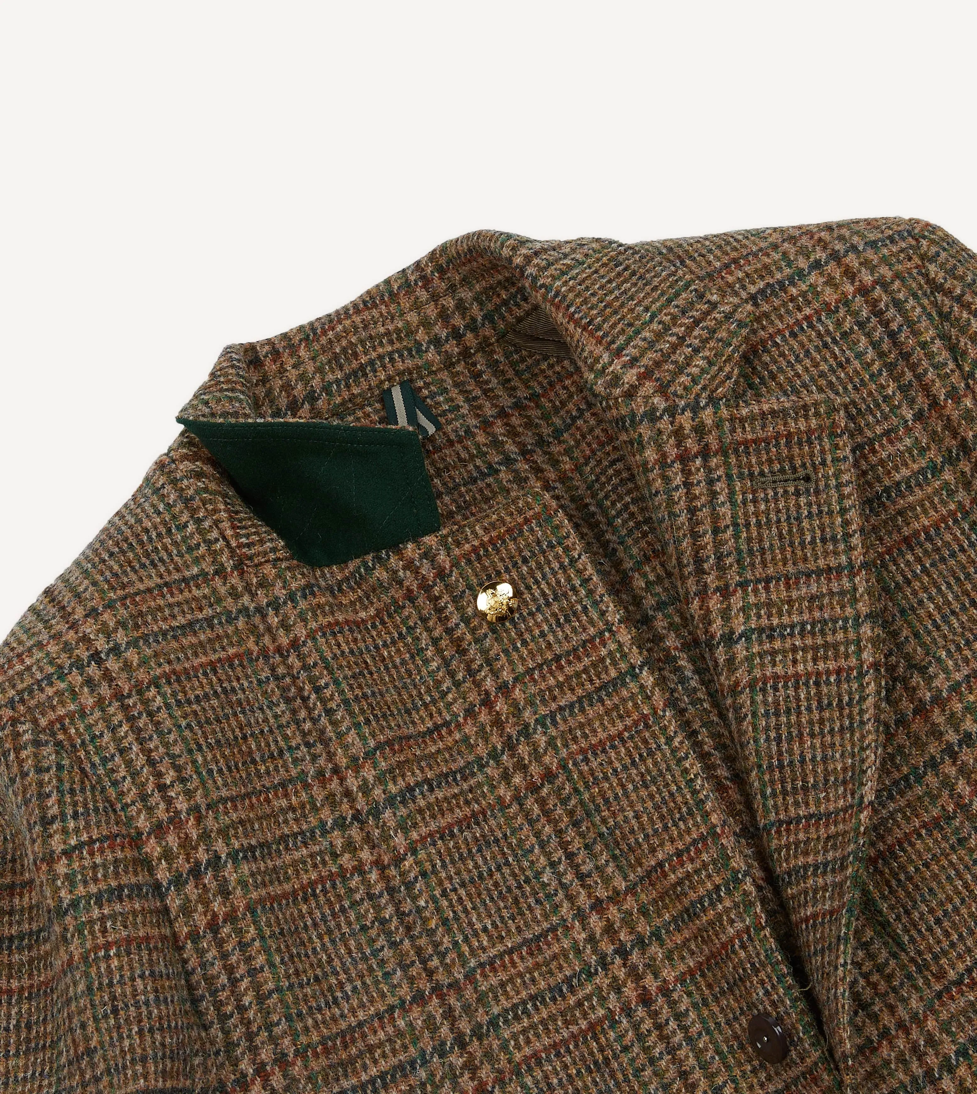 Windproof Technology Brown Prince of Wales Check Harris Tweed Games Blazer Mk. VII
