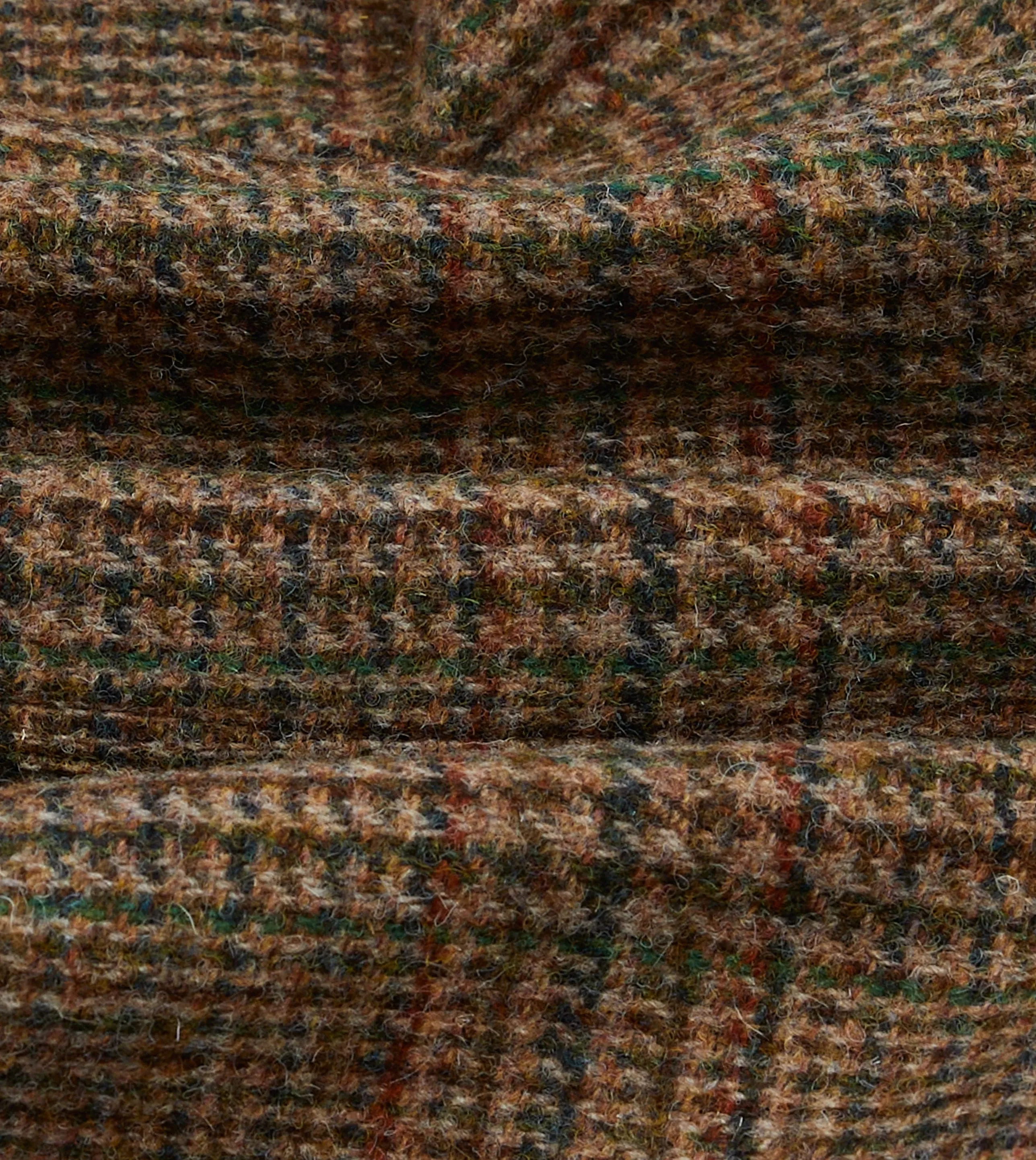 Wind Resistant Lining Brown Prince of Wales Check Harris Tweed Games Blazer Mk. VII