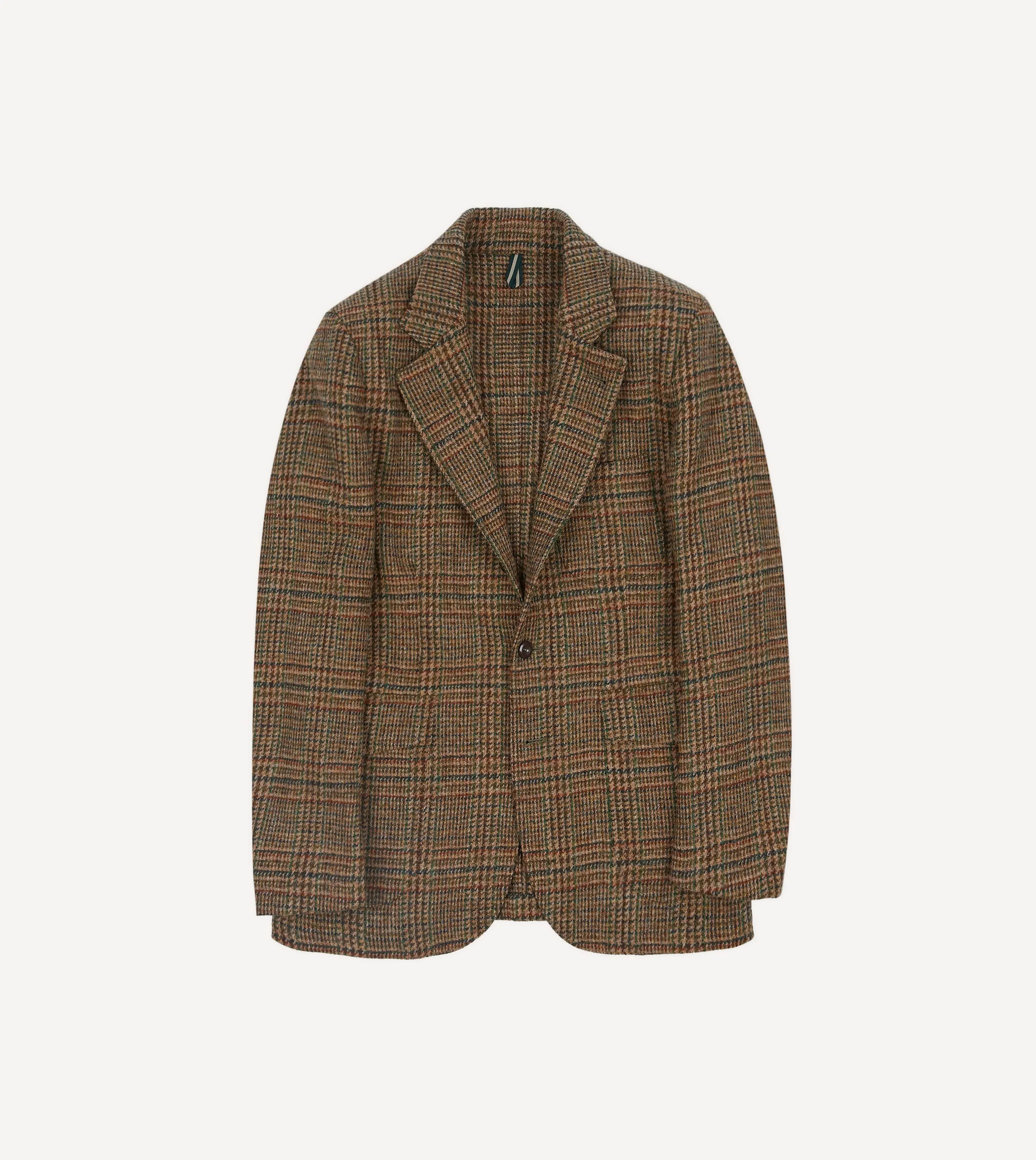 Noise Reduction Design Brown Prince of Wales Check Harris Tweed Games Blazer Mk. VII