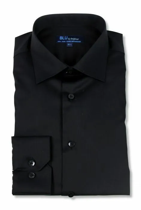 Comfortable Wear BLU Miami Slim Fit Non-Iron Dress Shirt in Black